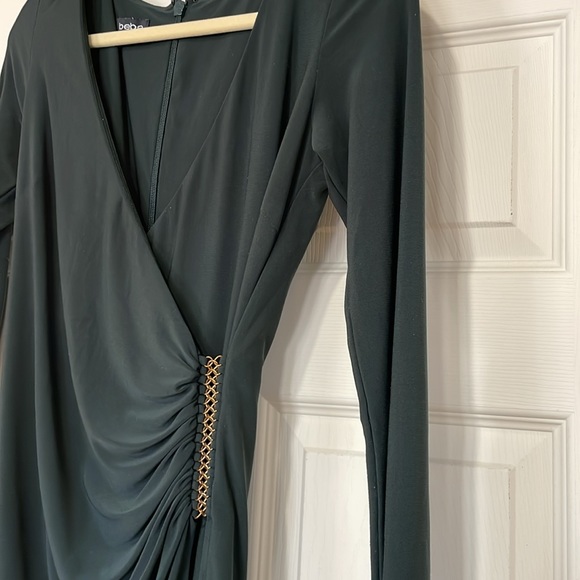 Rouged , figure flattering midi cocktail party dress, zip up back - Picture 2 of 3